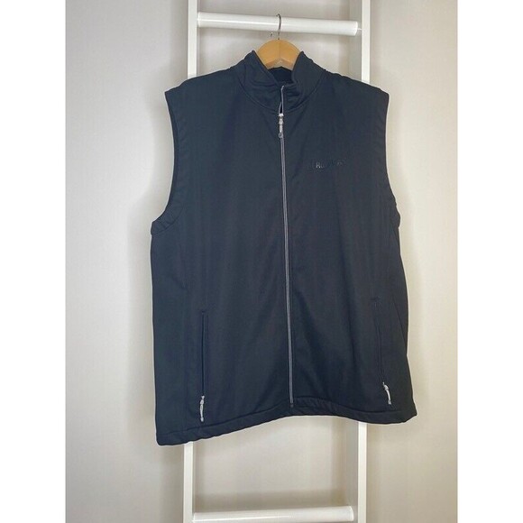Rolls-Royce Vest Men 2XL Black Outer Boundary Fleece Lined Mock Neck Zip Pocket - Picture 5 of 6